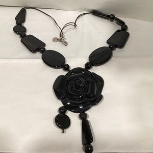 Furla Black Rose Necklace